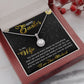 TO MY WIFE, HAPPY EASTER, ETERNAL HOPE NECKLACE WITH MESSAGE CARD, EASTER GIFT FOR WIFE FROM HUSBAND
