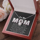 "My Mom, My Eternal Hope: ETERNAL HOPE Necklace with Message Card, Perfect Gift for Mother's Day & Birthday" FROM DAUGHTER/SON.