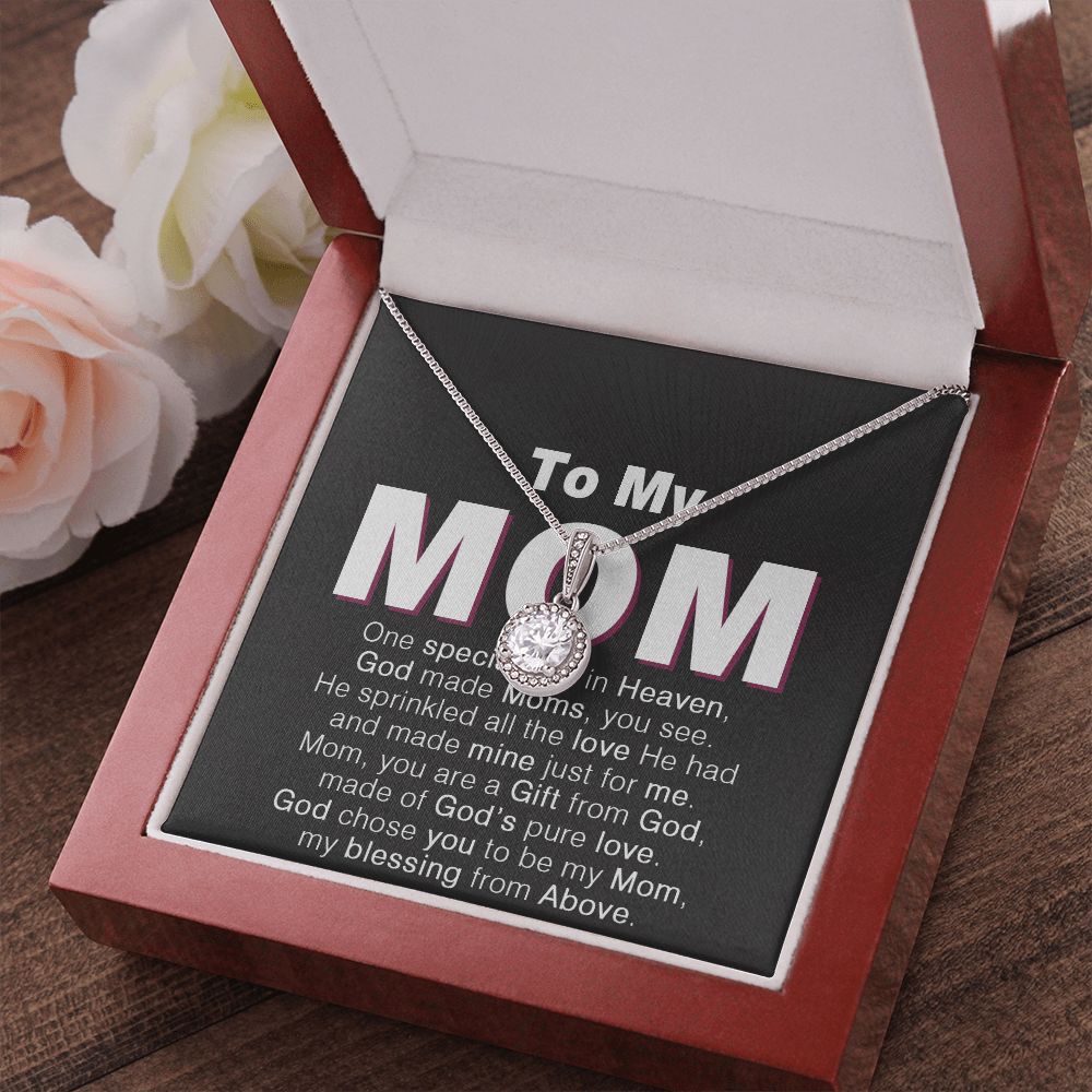 "My Mom, My Eternal Hope: ETERNAL HOPE Necklace with Message Card, Perfect Gift for Mother's Day & Birthday" FROM DAUGHTER/SON.