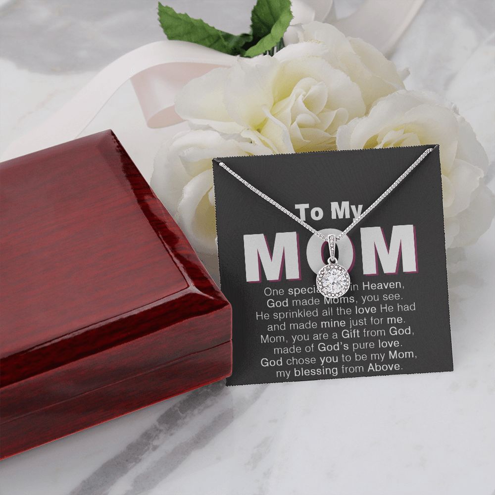 "My Mom, My Eternal Hope: ETERNAL HOPE Necklace with Message Card, Perfect Gift for Mother's Day & Birthday" FROM DAUGHTER/SON.