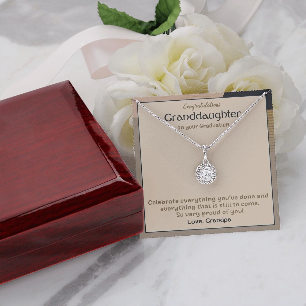 ETERNAL HOPE NECKLACE FOR GRANDDAUGHTER ON HER GRADUATION, GIFT FOR HER, FROM GRANDPA