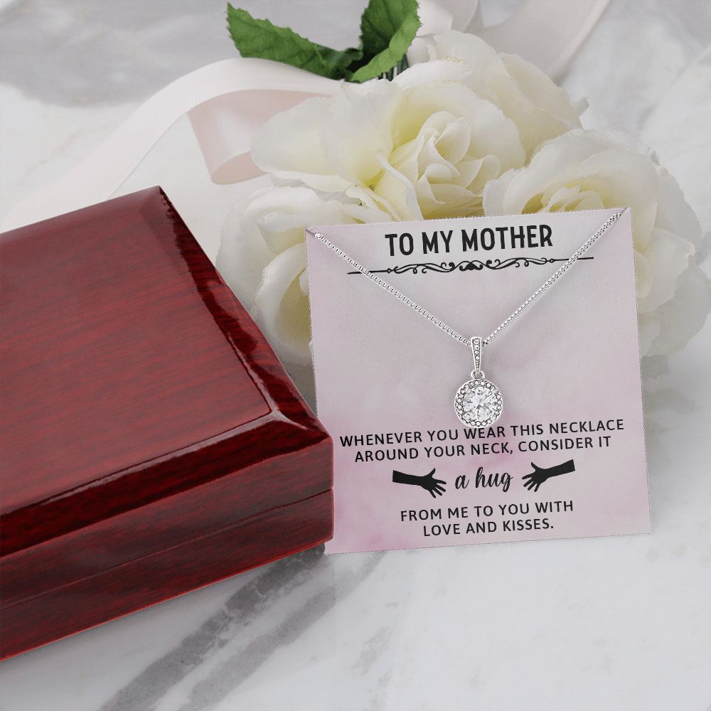 TO MY MOTHER, ETERNAL HOPE NECKLACE WITH MESSAGE CARD, BIRTHDAY GIFT FOR HER, FROM DAUGHER/SON