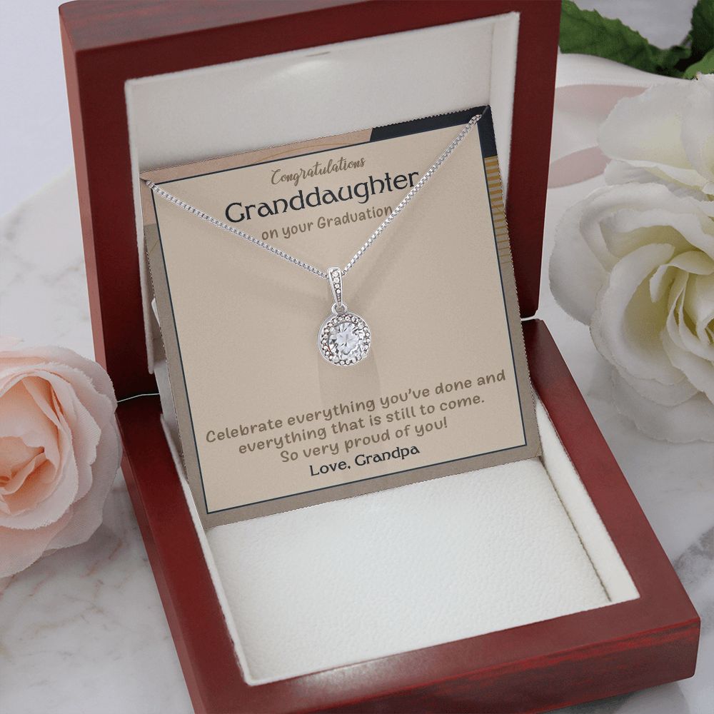ETERNAL HOPE NECKLACE FOR GRANDDAUGHTER ON HER GRADUATION, GIFT FOR HER, FROM GRANDPA