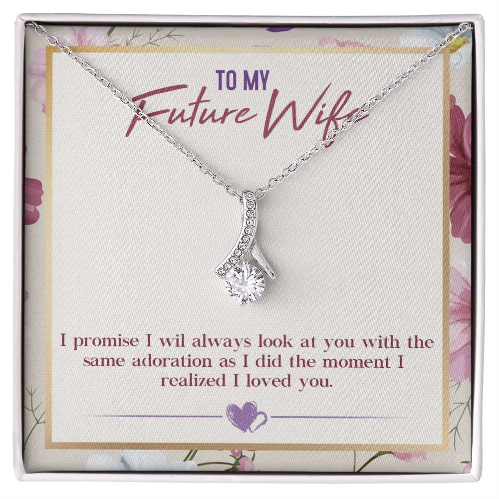 To My Future Wife, Alluring Beauty Necklace, For Wife With Message Card, Birthday, Valentine's Day Gift For Her