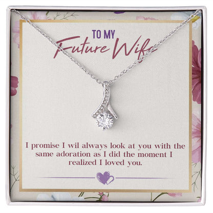To My Future Wife, Alluring Beauty Necklace, For Wife With Message Card, Birthday, Valentine's Day Gift For Her