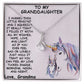 TO MY GRANDDAUGHTER, LOVE KNOT NECKLACE WITH MESSAGE CARD FOR GRANDDAUGHTER, BIRTHDAY GIFT FOR HER, FROM GRANDMA