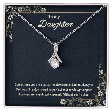 TO MY DAUGHTER, ALLURING BEAUTY NECKLACE WITH MESSAGE CARD, FROM MOM, BIRTHDAY AND DAUGHTERS DAY GIFT FOR HER
