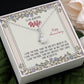 To My Anniversary Wife, Alluring Beauty Necklace, For Bride To Be, Necklace With Message Card, Gift For Her
