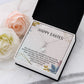 HAPPY EASTER, ALLURING BEAUTY NECKLACE WITH MESSAGE CARD, EASTER GIFT FOR FRIENDS AND FAMILY MEMBERS