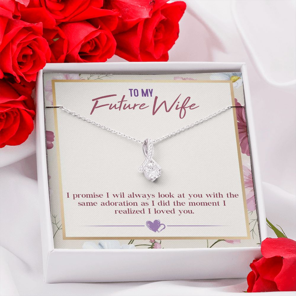 To My Future Wife, Alluring Beauty Necklace, For Wife With Message Card, Birthday, Valentine's Day Gift For Her