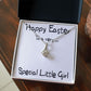HAPPY EASTER TO A VERY SPECIAL LITTLE GIRL, ALLURING BEAUTY NECKLACE WITH MESSAGE CARD, EASTER GIFT FOR DAUGHTER, GRANDKIDS, TODDLERS,SISTER