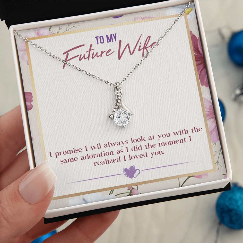 To My Future Wife, Alluring Beauty Necklace, For Wife With Message Card, Birthday, Valentine's Day Gift For Her