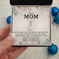 DEAR MOM, HAPPY MOTHERS DAY, ALLURING BEAUTY NECKLACE FOR MOM, NECKLACE WITH MESSAGE CARD, MOTHER'S DAY GIFT FOR HER, FROM DAUGHTER