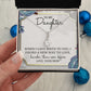 TO MY DAUGHTER, ALLURING BEAUTY NECKLACE WITH MESSAGE CARD, BIRTHDAY AND DAUGHTERS DAY GIFT FOR HER