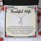 My Beautiful Wife, Alluring Beauty Necklace, Necklace With Message Card, Gift For Her