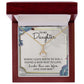 TO MY DAUGHTER, ALLURING BEAUTY NECKLACE WITH MESSAGE CARD, BIRTHDAY AND DAUGHTERS DAY GIFT FOR HER