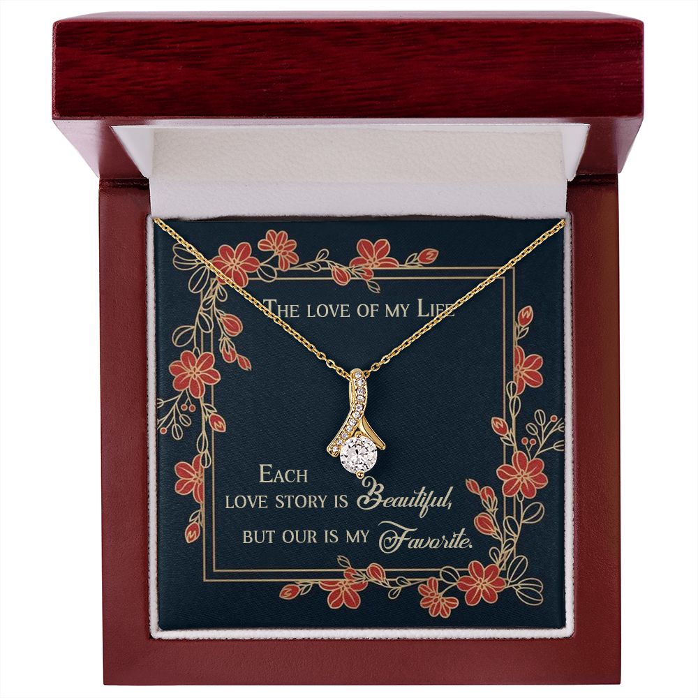 ALLURING BEAUTY NECKLACE, THE LOVE OF MY LIFE,  SOULMATE NECKLACE WITH MESSAGE CARD, BIRTHDAY GIFT FOR HER