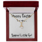 HAPPY EASTER TO A VERY SPECIAL LITTLE GIRL, ALLURING BEAUTY NECKLACE WITH MESSAGE CARD, EASTER GIFT FOR DAUGHTER, GRANDKIDS, TODDLERS,SISTER