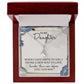 TO MY DAUGHTER, ALLURING BEAUTY NECKLACE WITH MESSAGE CARD, BIRTHDAY AND DAUGHTERS DAY GIFT FOR HER