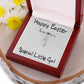 HAPPY EASTER TO A VERY SPECIAL LITTLE GIRL, ALLURING BEAUTY NECKLACE WITH MESSAGE CARD, EASTER GIFT FOR DAUGHTER, GRANDKIDS, TODDLERS,SISTER