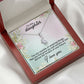 TO MY DAUGHTER, I LOVE YOU, LOVE KNOT NECKLACE WITH MESSAGE CARD, BIRTHDAY AND DAUGHTERS DAY GIFT FOR HER