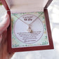 To My Beautiful Wife, Alluring Beauty Necklace, Necklace With Message Card, Gift For Her