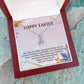 HAPPY EASTER, ALLURING BEAUTY NECKLACE WITH MESSAGE CARD, EASTER GIFT FOR FRIENDS AND FAMILY MEMBERS