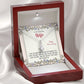 To My Anniversary Wife, Alluring Beauty Necklace, For Bride To Be, Necklace With Message Card, Gift For Her