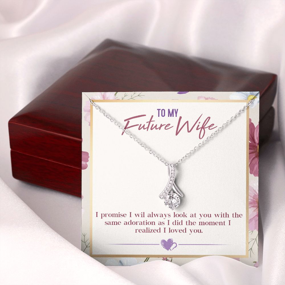 To My Future Wife, Alluring Beauty Necklace, For Wife With Message Card, Birthday, Valentine's Day Gift For Her