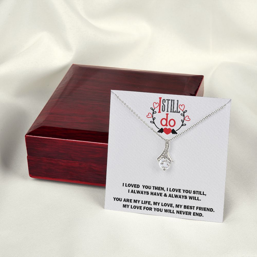 Alluring Beauty Necklace, I Still Do, Soulmate Necklace With Message Card, Birthday Gift For  Her