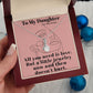 TO MY DAUGHTER YOU ARE DIVINE, ALLURING BEAUTY NECKLACE FOR DAUGHTER  WITH MESSAGE CARD, BIRTHDAY AND DAUGHTER'S DAY GIFT