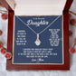 TO MY BEAUTIFUL DAUGHTER, ALLURING BEAUTY NECKLACE WITH MESSAGE CARD, BIRTHDAY AND DAUGHTERS DAY GIFT FOR HER
