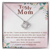 TO MY MOM YOU ARE MY IDOL, LOVE KNOT NECKLACE FOR MOM, NECKLACE WITH MESSAGE CARD, BIRTHDAY, MOTHER'S DAY GIFT FOR HER