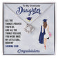 TO MY GRADUATE DAUGHTER, LOVE KNOT NECKLACE FOR DAUGHTER ON HER GRADUATION, FROM MOM/DAD, GRADUATION GIFT FOR HER