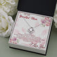 TO MY BEAUTIFUL MOM, LOVE KNOT NECKLACE FOR MOM, NECKLACE WITH MESSAGE CARD, BIRTHDAY, MOTHER'S DAY GIFT FOR HER