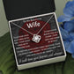 To My Beautiful Wife, I Will Love You Forever, Necklace For Wife With Message Card, Gift For Her