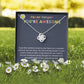 Love Knot Necklace WITH MESSAGE CARD, birthday gift for her, Gift for all occasion, christmas, friendship day, etc.
