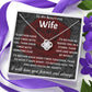 To My Beautiful Wife, I Will Love You Forever, Necklace For Wife With Message Card, Gift For Her