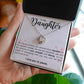 To My Daughter, I Love You, Love Knot Necklace With Message Card For Daughter, Birthday Gift For Her