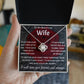 To My Beautiful Wife, I Will Love You Forever, Necklace For Wife With Message Card, Gift For Her