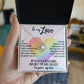 TO MY LOVE, LOVE KNOT NECKLACE FOR SOULMATE, FOR YOUR LGBTQ PARTNER, WITH MESSAGE CARD, PRIDE NECKLACE,