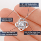 MY MOM, HAPPY MOTHER'S DAY, LOVE KNOT NECKLACE FOR MOM, NECKLACE WITH MESSAGE CARD, MOTHER'S DAY GIFT FOR HER