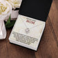 DEAR MY LOVELY MOM, LOVE KNOT NECKLACE FOR MOM, NECKLACE WITH MESSAGE CARD, MOTHER'S DAY GIFT FOR HER, FROM DAUGHTER