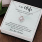 TO MY WIFE, LOVE KNOT NECKLACE, NECKLACE FOR WIFE WITH MESSAGE CARD, GIFT FOR HER