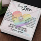 TO MY LOVE, LOVE KNOT NECKLACE FOR SOULMATE, FOR YOUR LGBTQ PARTNER, WITH MESSAGE CARD, PRIDE NECKLACE,
