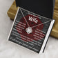 To My Beautiful Wife, I Will Love You Forever, Necklace For Wife With Message Card, Gift For Her