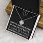 MY RIDE OR DIE BESTIE, LOVE KNOT NECKLACE WITH MESSAGE CARD, FOR FRIENDS, BFF, BIRTHDAY, FRIENDSHIP DAY GIFT FOR HER