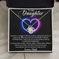 TO MY DAUGHTER, I LOVE YOU FOREVER, LOVE KNOT NECKLACE WITH MESSAGE CARD, BIRTHDAY AND DAUGHTERS DAY GIFT FOR HER
