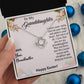 TO MY GRANDDAUGHTER, HAPPY EASTER, INTERLOCKING HEART NECKLACE WITH MESSAGE CARD, EASTER DAY GIFT FROM GRANDMOTHER