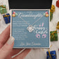 TO MY GRANDDAUGHTER, HAPPY EASTER, INTERLOCKING HEART NECKLACE WITH MESSAGE CARD, EASTER DAY GIFT FROM GRANDMOTHER